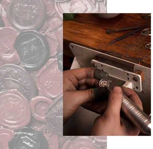 Close-up craftsmanship showing texture and the maker's hand