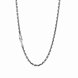 Diamond Cut Curb Chain necklace against a white background, with lobster clasp and S925 tag visible.